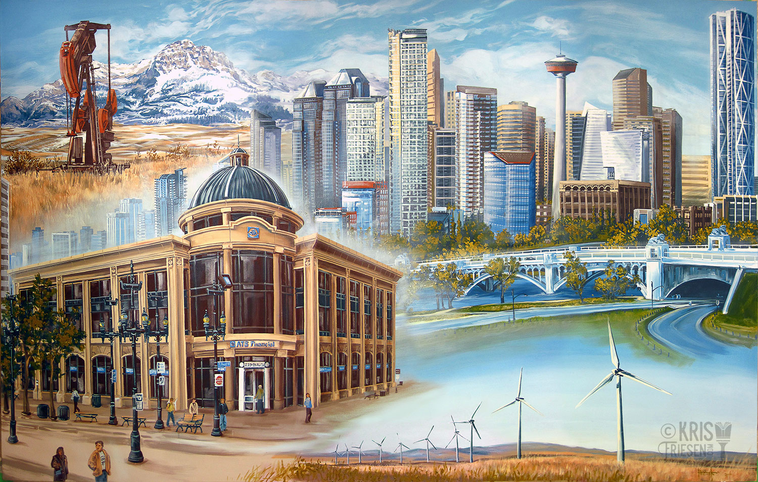 Calgary and Contemporary Energy Painting Kris Friesen Canadian Mural